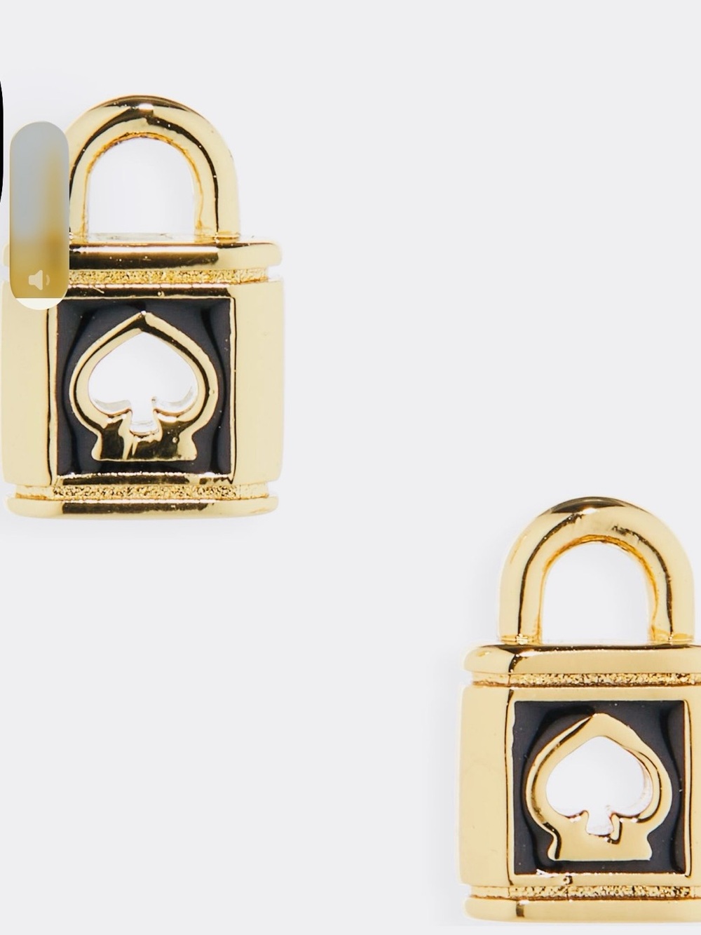 Kate Spade Padlock Stud Earrings NIB - Picture 2 of 4
